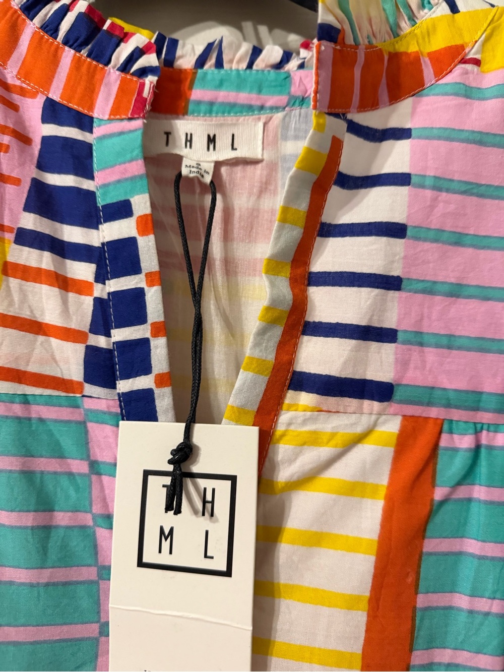 THML Multi-Color Striped Block Mini Dress Avara exclusive NWT small - Picture 2 of 4